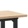 Mesa de comedor marco O madera maciza pino acero 100x50x75,5 cm de , Mesas de cocina y de comedor - Ref: Foro24-3282741, Prec...