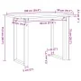 Mesa de comedor marco O madera maciza pino acero 100x50x75,5 cm de , Mesas de cocina y de comedor - Ref: Foro24-3282741, Prec...