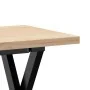 Mesa de centro marco X madera maciza pino y acero 110x40x45,5cm de , Mesas de cocina y de comedor - Ref: Foro24-3282755, Prec...