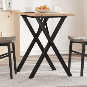 Mesa de comedor marco X madera maciza pino y acero 80x50x75,5cm von , Küchen- und Esstische - Ref: Foro24-3282760, Preis: 74,...