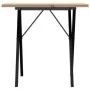 Mesa de comedor marco X madera maciza pino y acero 80x50x75,5cm by , Kitchen and dining tables - Ref: Foro24-3282760, Price: ...
