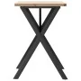 Mesa de comedor marco X madera maciza pino y acero 80x50x75,5cm by , Kitchen and dining tables - Ref: Foro24-3282760, Price: ...