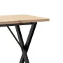 Mesa de comedor marco X madera maciza pino y acero 80x50x75,5cm by , Kitchen and dining tables - Ref: Foro24-3282760, Price: ...