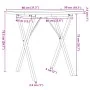 Mesa de comedor marco X madera maciza pino y acero 80x50x75,5cm by , Kitchen and dining tables - Ref: Foro24-3282760, Price: ...