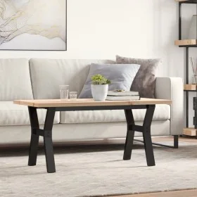Mesa de centro marco Y madera maciza pino y acero 100x50x45,5cm von , Küchen- und Esstische - Ref: Foro24-3282776, Preis: 95,...