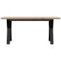 Mesa de centro marco Y madera maciza pino y acero 100x50x45,5cm de , Mesas de cocina y de comedor - Ref: Foro24-3282776, Prec...