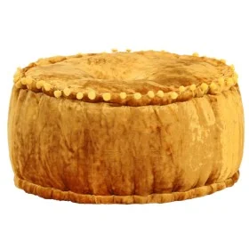 Puf redondo de terciopelo color mostaza 40x20 cm by , Ottomans - Ref: Foro24-287568, Price: 35,03 €, Discount: %