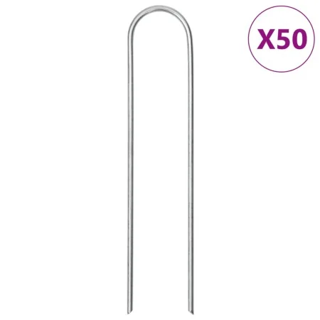 Clavijas de tierra forma U 50 uds acero galvanizado 15x3,5 cm von , Zeltzubehör - Ref: Foro24-4009364, Preis: 14,62 €, Rabatt: %
