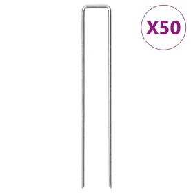 Clavijas de tierra forma U 50 uds acero galvanizado 20x3,5 cm von , Zeltzubehör - Ref: Foro24-4009366, Preis: 23,64 €, Rabatt: %