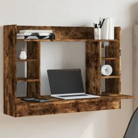 Escritorio de pared madera ingeniería roble ahumado 105x48x75cm by , Desks - Ref: Foro24-847972, Price: 75,17 €, Discount: %