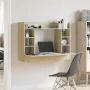 Escritorio de pared madera ingeniería roble Sonoma 105x48x75 cm de , Escritorios - Ref: Foro24-847970, Precio: 80,25 €, Descu...