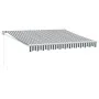 Toldo retráctil aluminio y tela gris antracita y blanco 3x2,5 m de , Toldos - Ref: Foro24-3216103, Precio: 210,84 €, Descuent...
