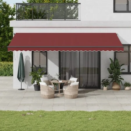 Toldo retráctil automático con luces LED burdeos 600x350 cm von , Markisen - Ref: Foro24-3215013, Preis: 890,02 €, Rabatt: %