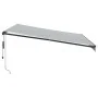 Toldo retráctil automático luz LED antracita blanco 400x350 cm by , Awnings - Ref: Foro24-3215811, Price: 832,07 €, Discount: %