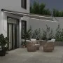 Toldo retráctil automático gris antracita y blanco 500x350 cm by , Awnings - Ref: Foro24-3215818, Price: 555,03 €, Discount: %