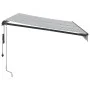 Toldo retráctil automático luz LED antracita blanco 350x250 cm by , Awnings - Ref: Foro24-3310229, Price: 493,66 €, Discount: %