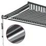 Toldo retráctil automático luz LED antracita blanco 350x250 cm by , Awnings - Ref: Foro24-3310229, Price: 493,66 €, Discount: %