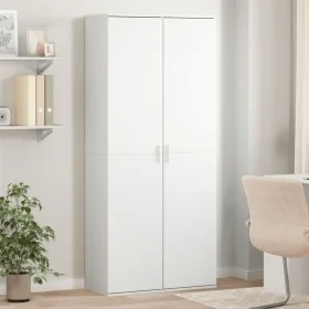 Aparador alto madera de ingeniería blanco 80x35x180 cm by , Lockers and storage cabinets - Ref: Foro24-3276651, Price: 202,61...