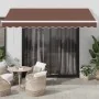 Toldo retráctil manual marrón 350x250 cm by , Awnings - Ref: Foro24-3215699, Price: 236,92 €, Discount: %