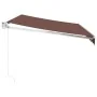 Toldo retráctil manual marrón 350x250 cm by , Awnings - Ref: Foro24-3215699, Price: 236,92 €, Discount: %