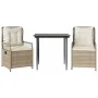 Set comedor de jardín 3 pzas con cojines ratán sintético beige by , Garden sets - Ref: Foro24-3263013, Price: 318,46 €, Disco...