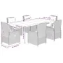 Set comedor de jardín 7 pzas con cojines ratán sintético beige by , Garden sets - Ref: Foro24-3263018, Price: 869,12 €, Disco...