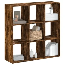 Estantería madera de ingeniería roble ahumado 102x32x102 cm von , Bücherregale und Regale - Ref: Foro24-852820, Preis: 84,43 ...