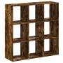 Estantería madera de ingeniería roble ahumado 102x32x102 cm de , Librerías y estanterías - Ref: Foro24-852820, Precio: 84,28 ...