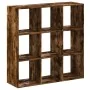 Estantería madera de ingeniería roble ahumado 102x32x102 cm de , Librerías y estanterías - Ref: Foro24-852820, Precio: 84,28 ...