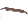Toldo retráctil automático marrón 500x300 cm by , Awnings - Ref: Foro24-3215717, Price: 454,44 €, Discount: %