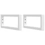 Soportes estante de lavabo 2uds tejado rectangular acero blanco by , Supports and crossbars - Ref: Foro24-4007264, Price: 37,...