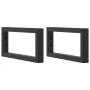 Soportes estante de lavabo 2 uds rectangular acero negro by , Supports and crossbars - Ref: Foro24-4007270, Price: 32,19 €, D...