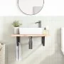 Soportes estante de lavabo 2 unidades trapecio acero negro by , Supports and crossbars - Ref: Foro24-4007285, Price: 37,49 €,...