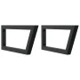 Soportes estante de lavabo 2 unidades trapecio acero negro de , Soportes y travesaños - Ref: Foro24-4007287, Precio: 36,88 €,...