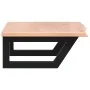Estante de lavabo de pared de acero y madera maciza de roble by , bathroom vanities - Ref: Foro24-3302563, Price: 73,45 €, Di...