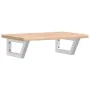 Estante de lavabo de pared de acero y madera maciza de roble von , Badezimmerwaschtische - Ref: Foro24-3302334, Preis: 65,01 ...