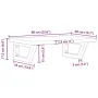 Estante de lavabo de pared de acero y madera maciza de roble von , Badezimmerwaschtische - Ref: Foro24-3302334, Preis: 65,01 ...
