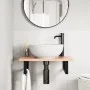 Estante de lavabo de pared de acero y madera maciza de roble by , bathroom vanities - Ref: Foro24-3302561, Price: 72,35 €, Di...