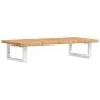 Estante de lavabo de pared de acero y madera maciza de roble de , Tocadores de baño - Ref: Foro24-3302336, Precio: 83,15 €, D...