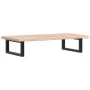 Estante de lavabo de pared de acero y madera maciza de roble de , Tocadores de baño - Ref: Foro24-3302329, Precio: 72,08 €, D...