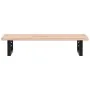Estante de lavabo de pared de acero y madera maciza de roble de , Tocadores de baño - Ref: Foro24-3302329, Precio: 72,08 €, D...