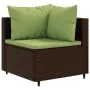 Set muebles de jardín 6 piezas y cojines ratán sintético marrón de , Conjuntos de jardín - Ref: Foro24-3308102, Precio: 407,3...