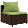 Set muebles de jardín 6 piezas y cojines ratán sintético marrón de , Conjuntos de jardín - Ref: Foro24-3308102, Precio: 407,3...