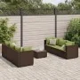Set muebles de jardín 7 piezas y cojines ratán sintético marrón von , Gartensets - Ref: Foro24-3308030, Preis: 478,87 €, Raba...