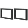 Soportes estante de lavabo 2 uds rectangular acero negro by , Supports and crossbars - Ref: Foro24-4007272, Price: 43,14 €, D...