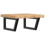 Estante de lavabo de pared de acero y madera maciza de roble by , bathroom vanities - Ref: Foro24-3302411, Price: 97,67 €, Di...