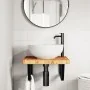 Estante de lavabo de pared de acero y madera maciza de roble by , bathroom vanities - Ref: Foro24-3302411, Price: 97,67 €, Di...
