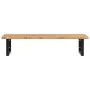 Estante de lavabo de pared de acero y madera maciza de roble de , Tocadores de baño - Ref: Foro24-3302397, Precio: 123,92 €, ...