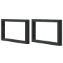 Estante de lavabo de pared de acero y madera maciza de roble de , Tocadores de baño - Ref: Foro24-3302397, Precio: 123,92 €, ...