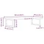 Estante de lavabo de pared de acero y madera maciza de roble de , Tocadores de baño - Ref: Foro24-3302397, Precio: 123,92 €, ...